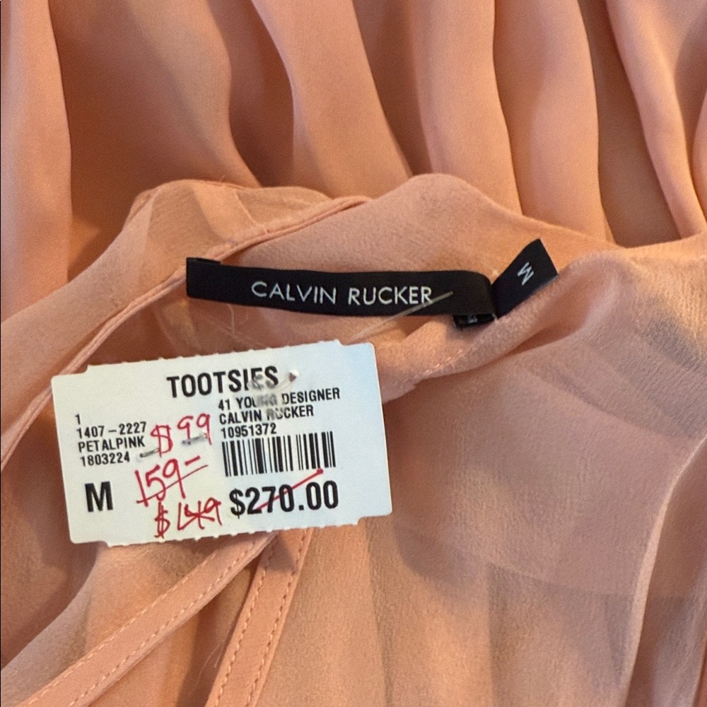 Calvin Rucker 100% still Chic Peach Halter Blouse - Picture 4 of 4